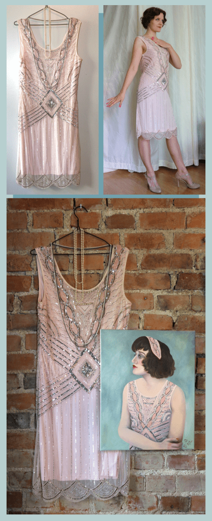 Frock and Frill, pink glitter dress.